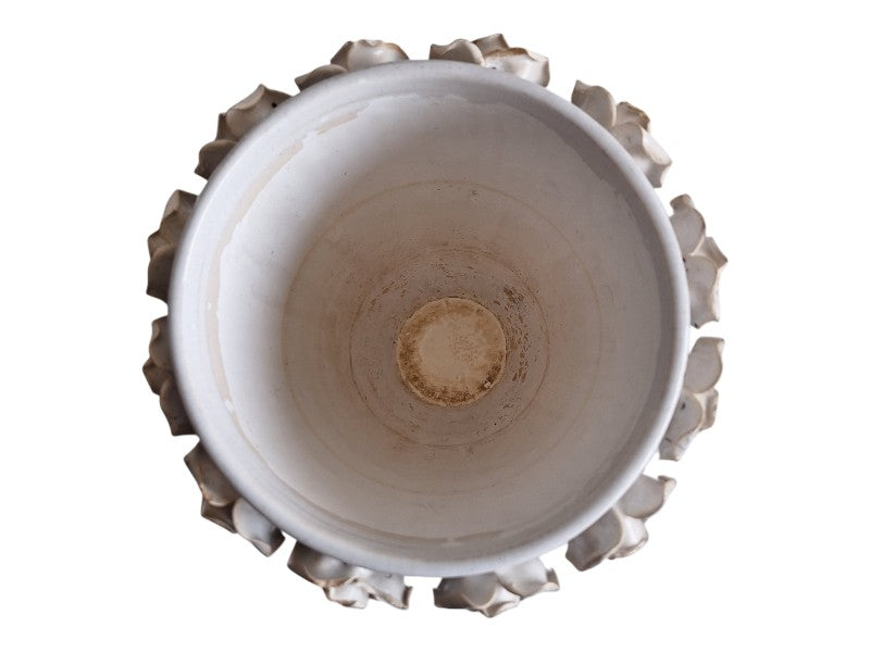 PTMD Collection Porzellanvase | Weiß mit Rosenmotiv | 25,5 cm