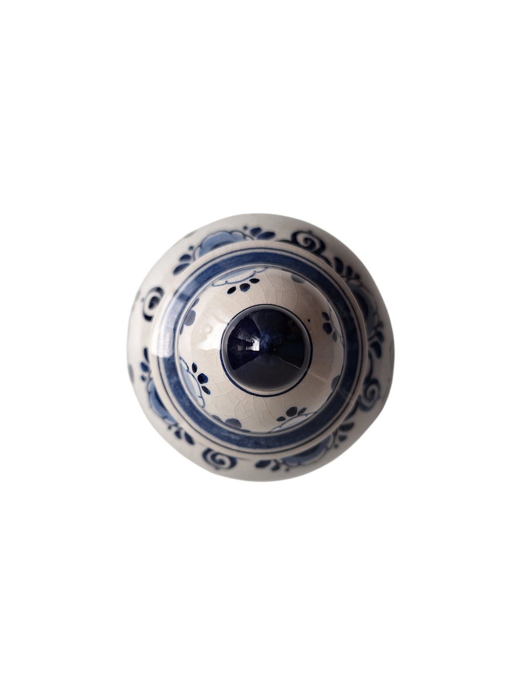 Delfts Blaue Deckelvase | Keramikfabrik Velsen | Ingwertopf Baluster Handbemalt