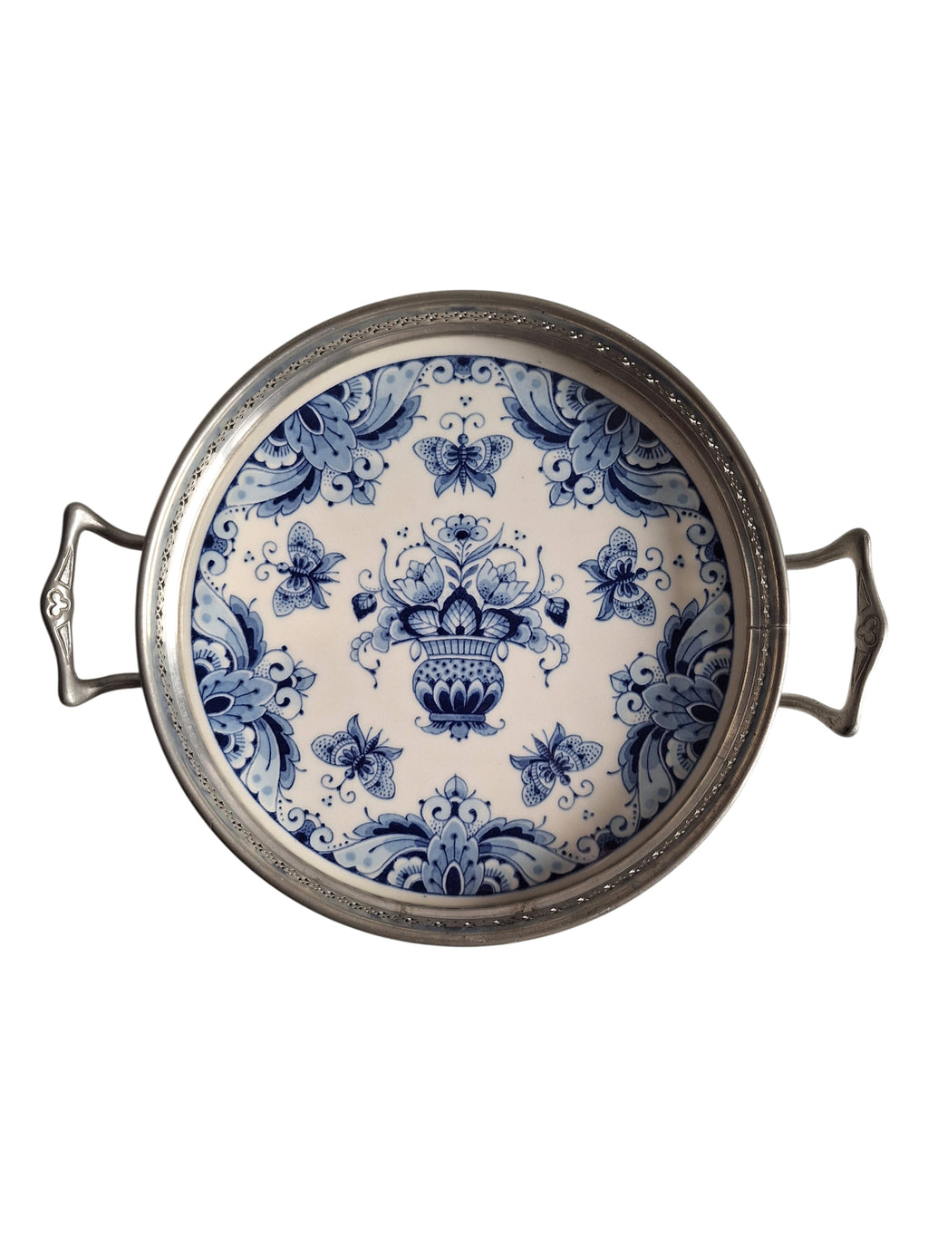 Westraven Delfter Blau Serviertablett | Anno 1661 | Zinnrand Nr. 531