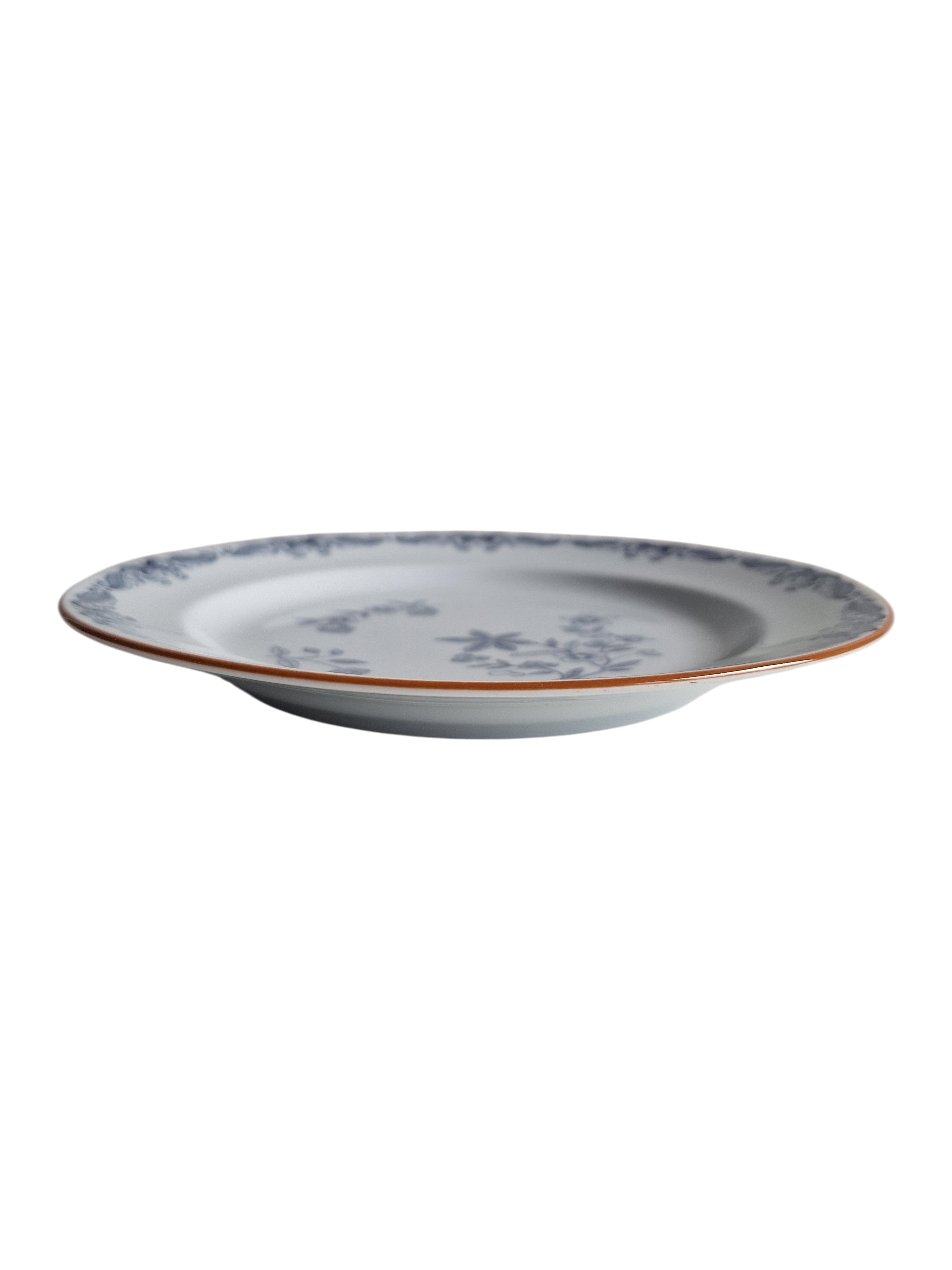 Rörstrand Ostindia Teller | Schwedisches Porzellan Blaues Blumenmuster | Ø 21 cm