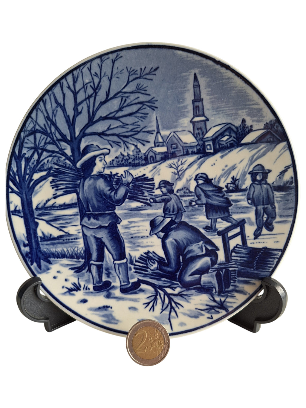 Royal Delft Wandteller Jahreszeiten Winter | Delfter Blau Handarbeit