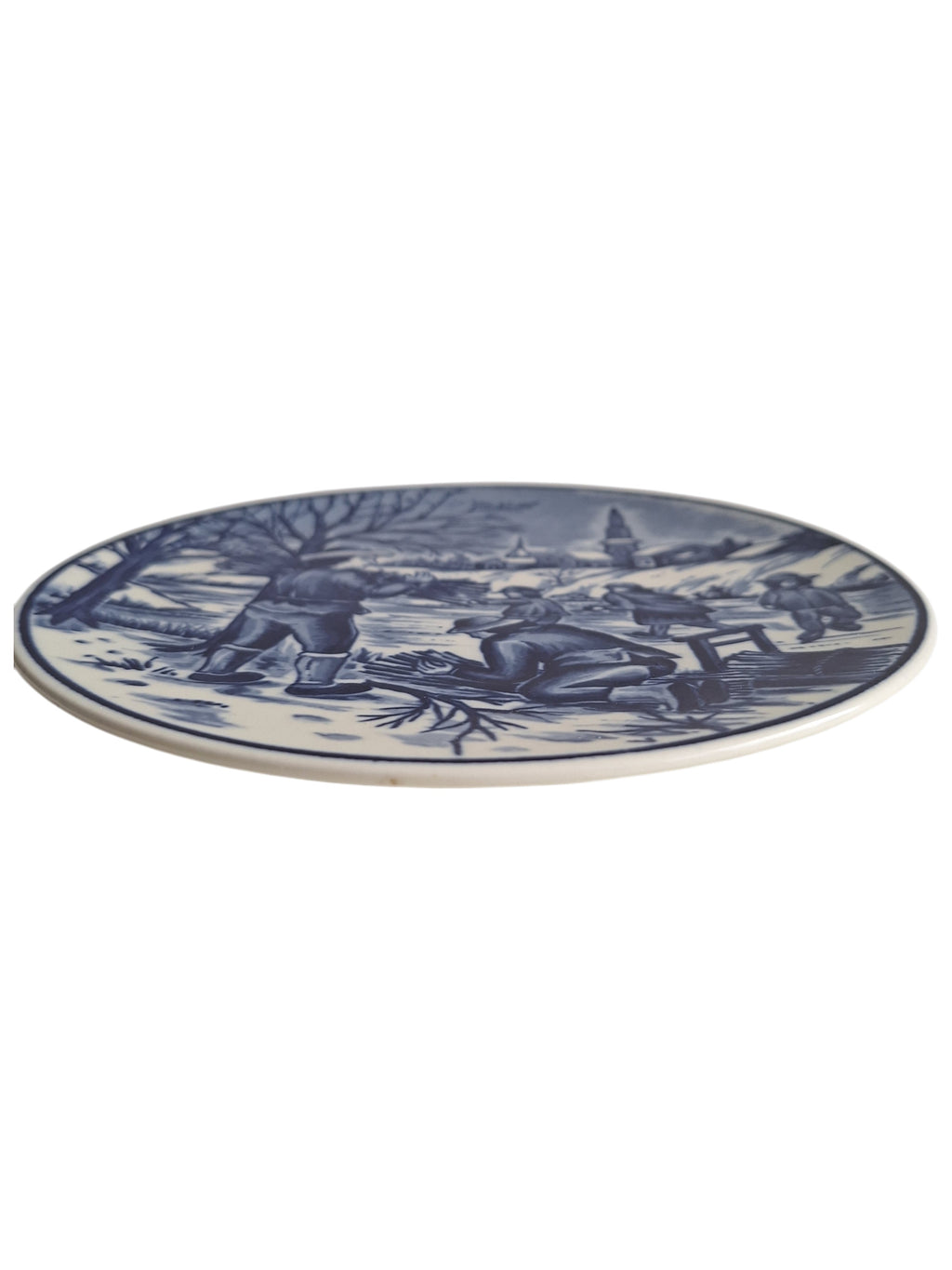 Royal Delft Wandteller Jahreszeiten Winter | Delfter Blau Handarbeit