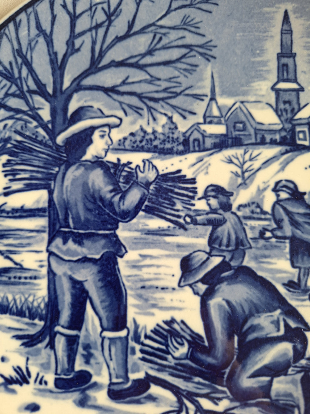 Royal Delft Wandteller Jahreszeiten Winter | Delfter Blau Handarbeit