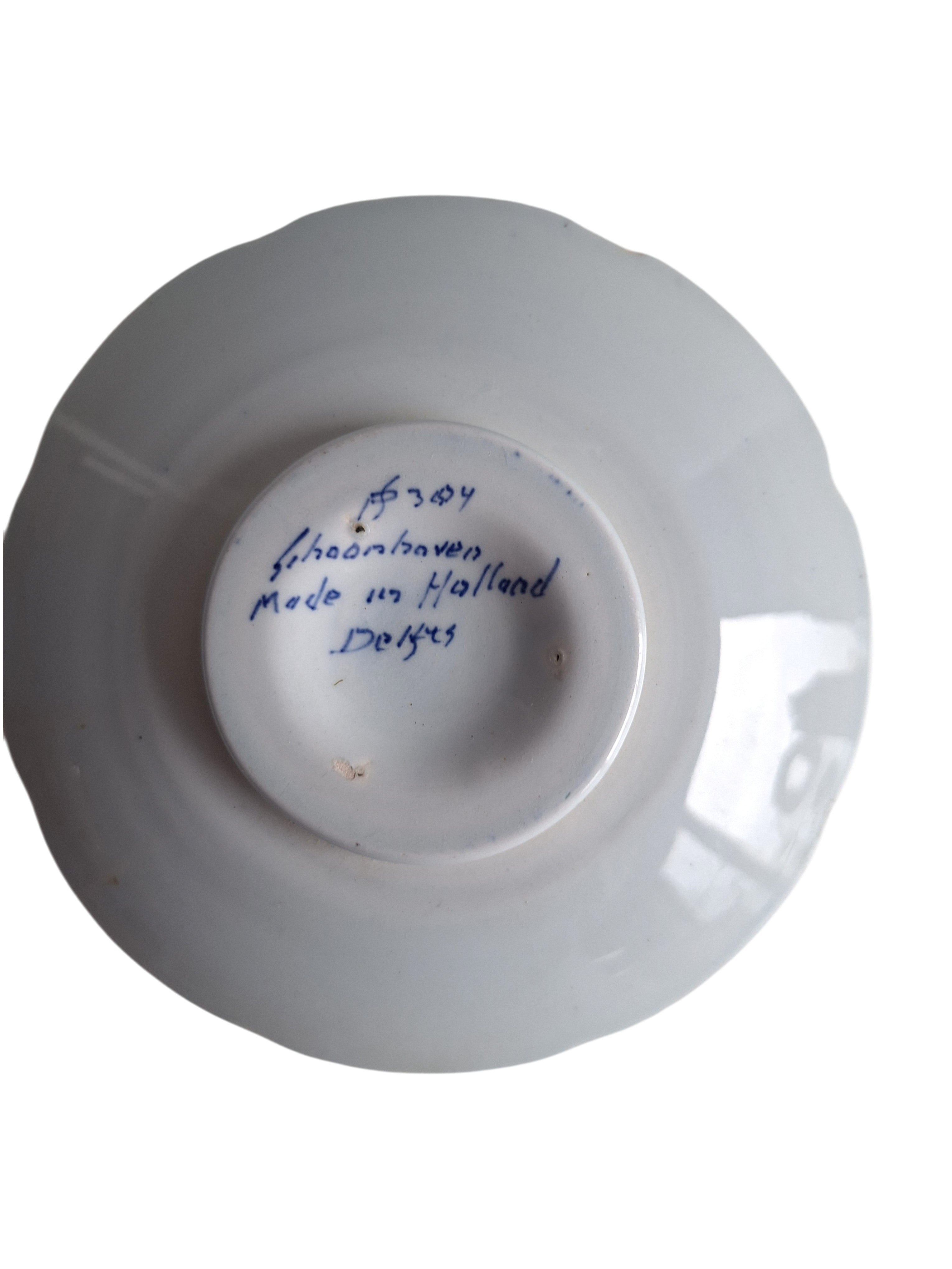 Delft Blau Schälchen | Plateelbakkerij Schoonhoven | Handbemalt 40er Jahre