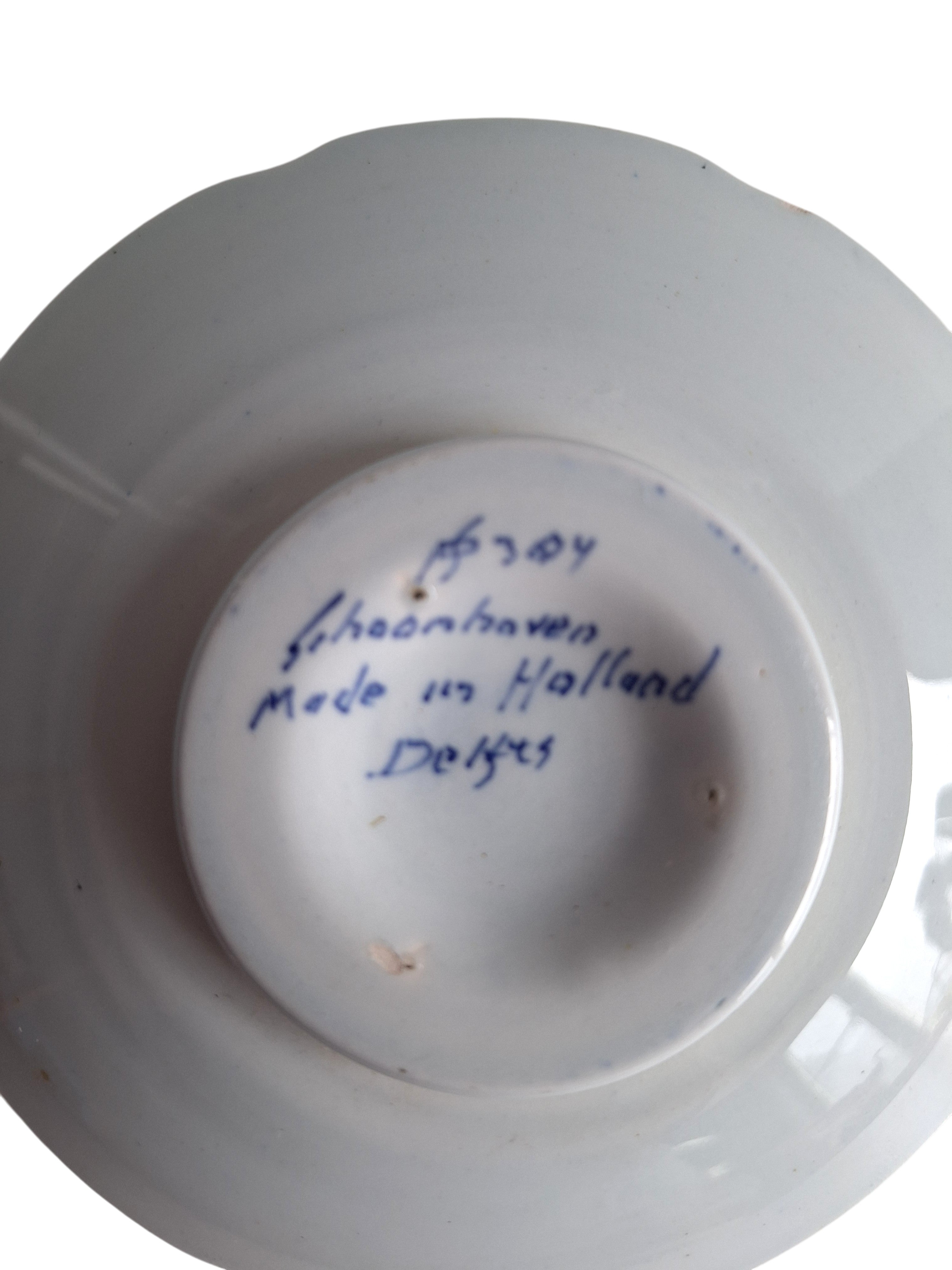 Delft Blau Schälchen | Plateelbakkerij Schoonhoven | Handbemalt 40er Jahre
