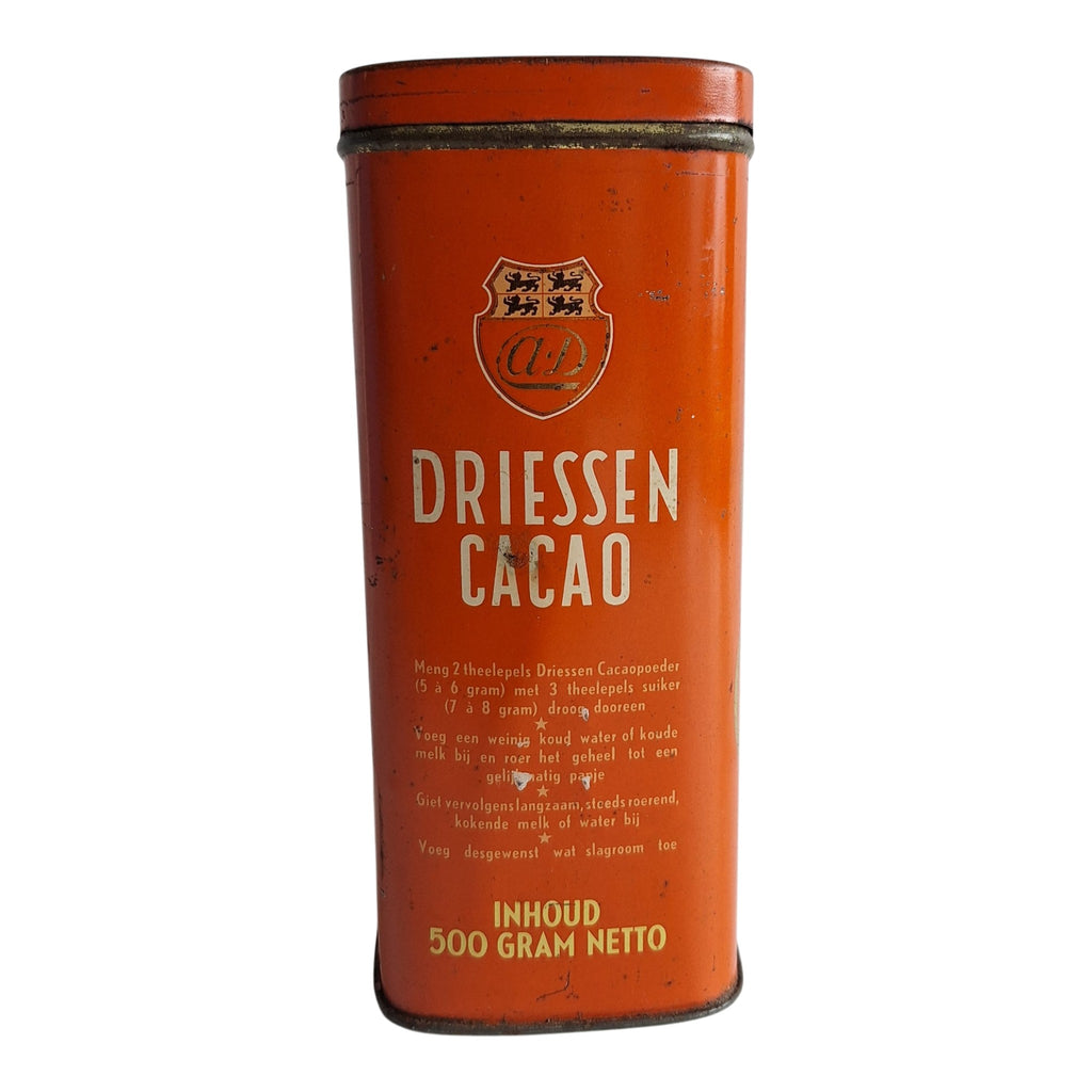 Driessen Kakao Dose — Jugendstil Orange Blechdose Rotterdam