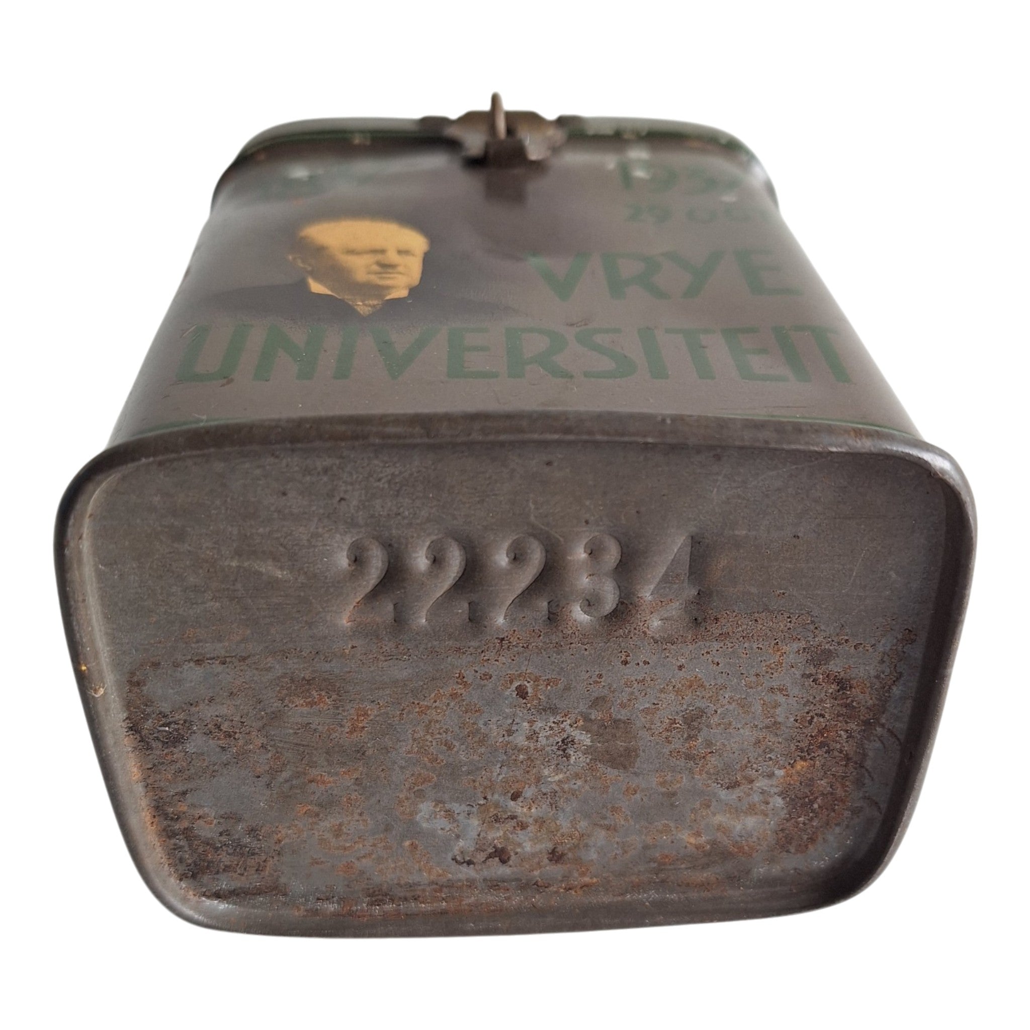 Metallene Spendendose Freie Universität Amsterdam 1937 — 100-jähriges Bestehen