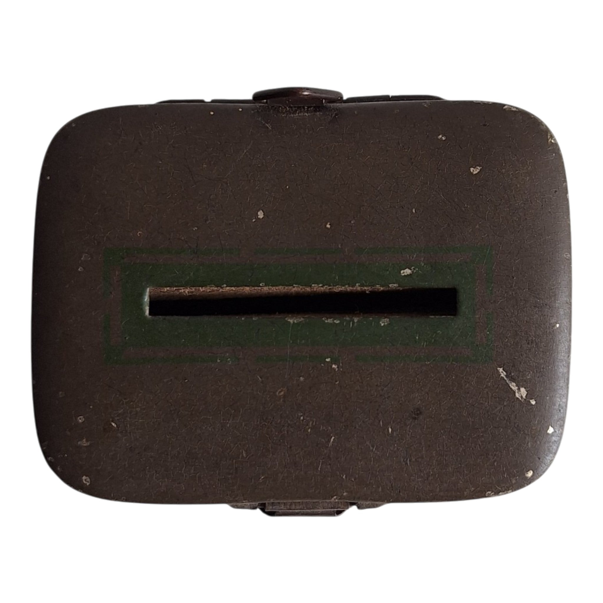 Metallene Spendendose Freie Universität Amsterdam 1937 — Beschädigtes Exemplar