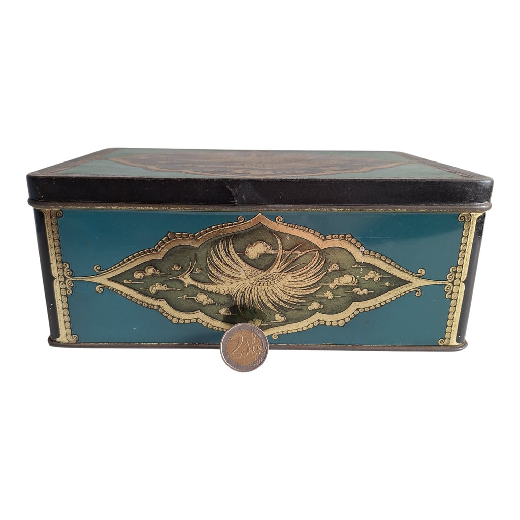 Tabakdose F. Lieftinck Groningen — Orientalisches Motiv Blau & Gold ½ kg Rauchtabak