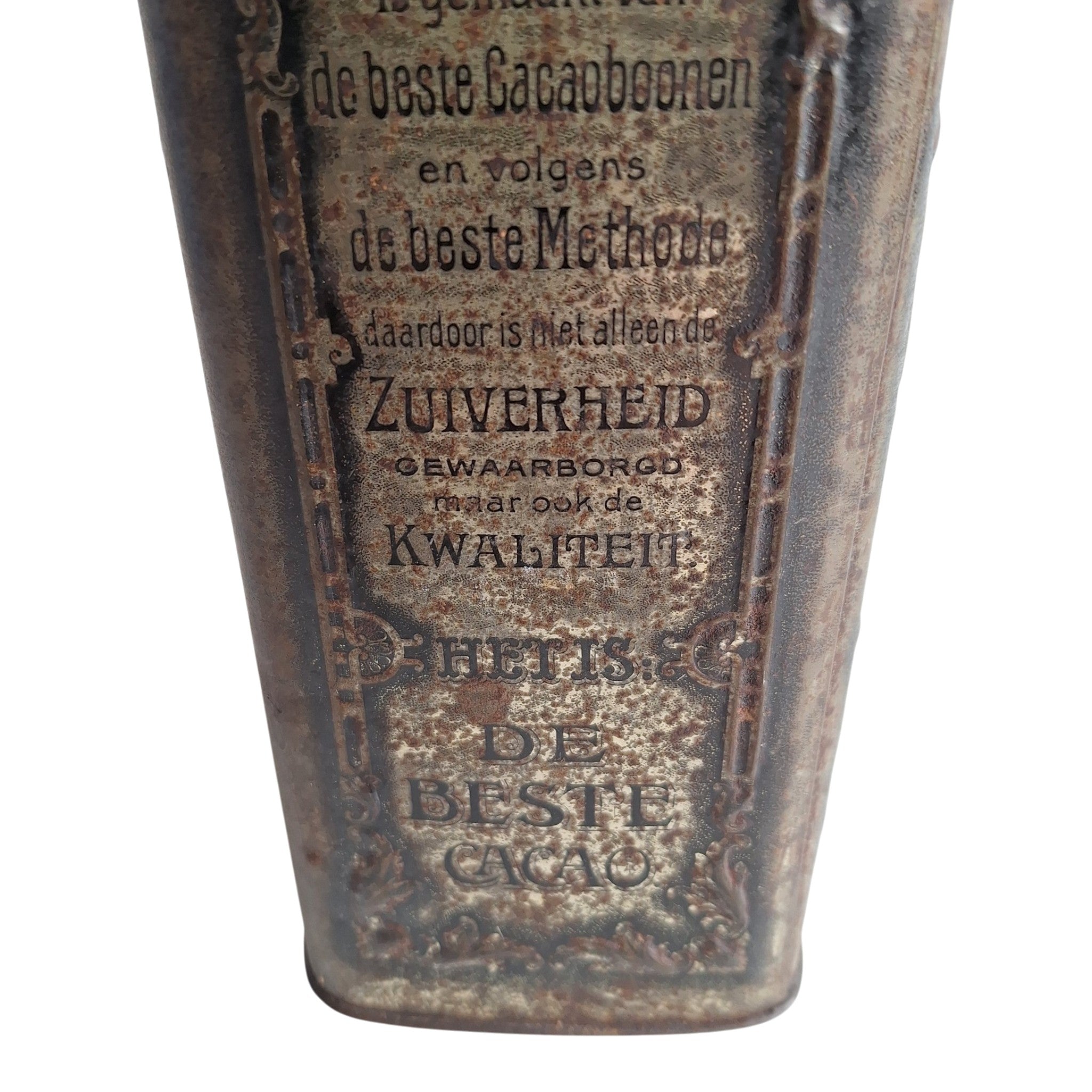Kakaodose A. Driessen Rotterdam — „Der Beste Kakao“ mit Greifen-Relief