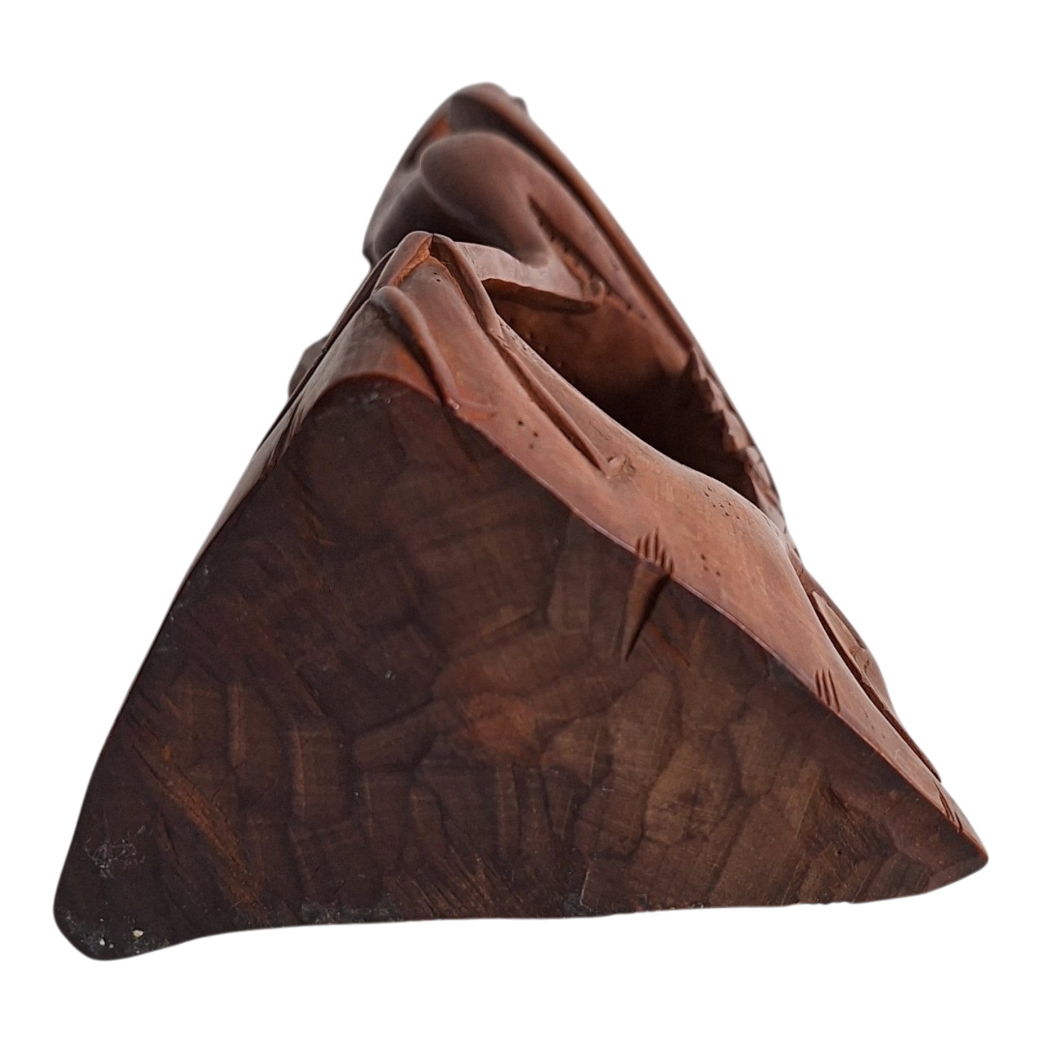 Reiher mit Jungtier – Balinesische handgeschnitzte Holzfigur (29,5 cm)