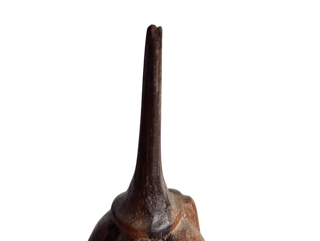 Balinesische Holzfigur Frau mit Korb auf dem Kopf – handgeschnitzt, 21 cm