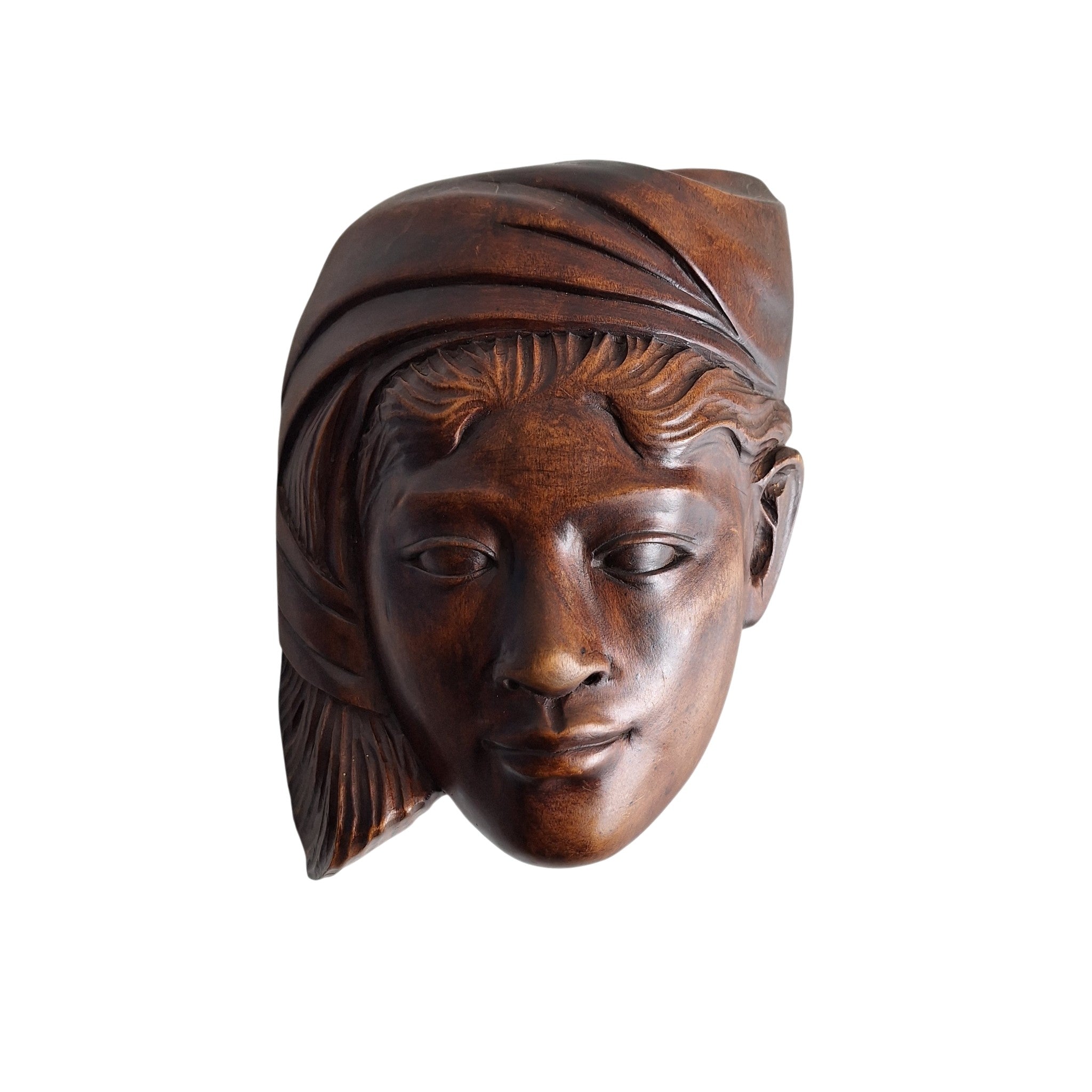 Balinesisches Wandrelief Mann – handgeschnitzt, 17,5 cm