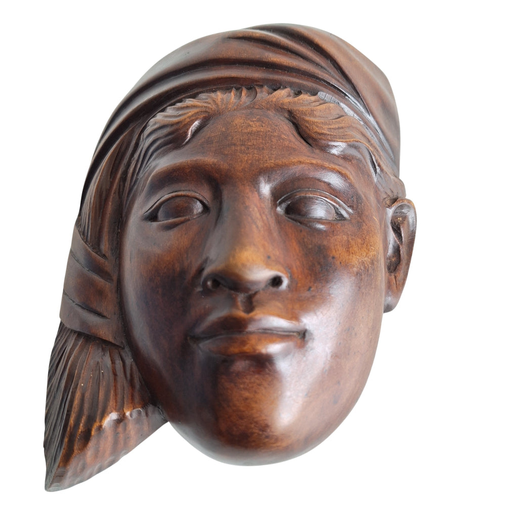 Balinesisches Wandrelief Mann – handgeschnitzt, 17,5 cm
