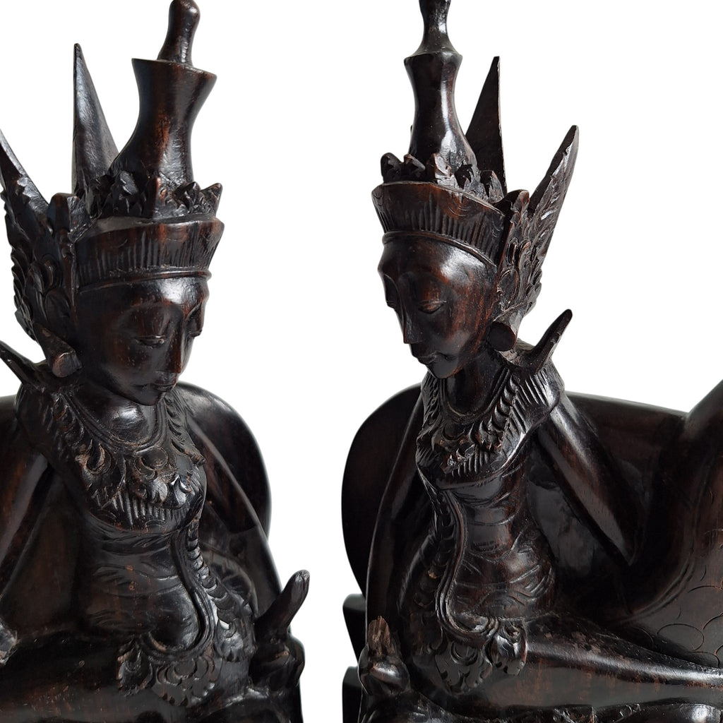 Balinesische Holzbuchstützen Rama und Garuda – handgeschnitzt, 31,5 cm