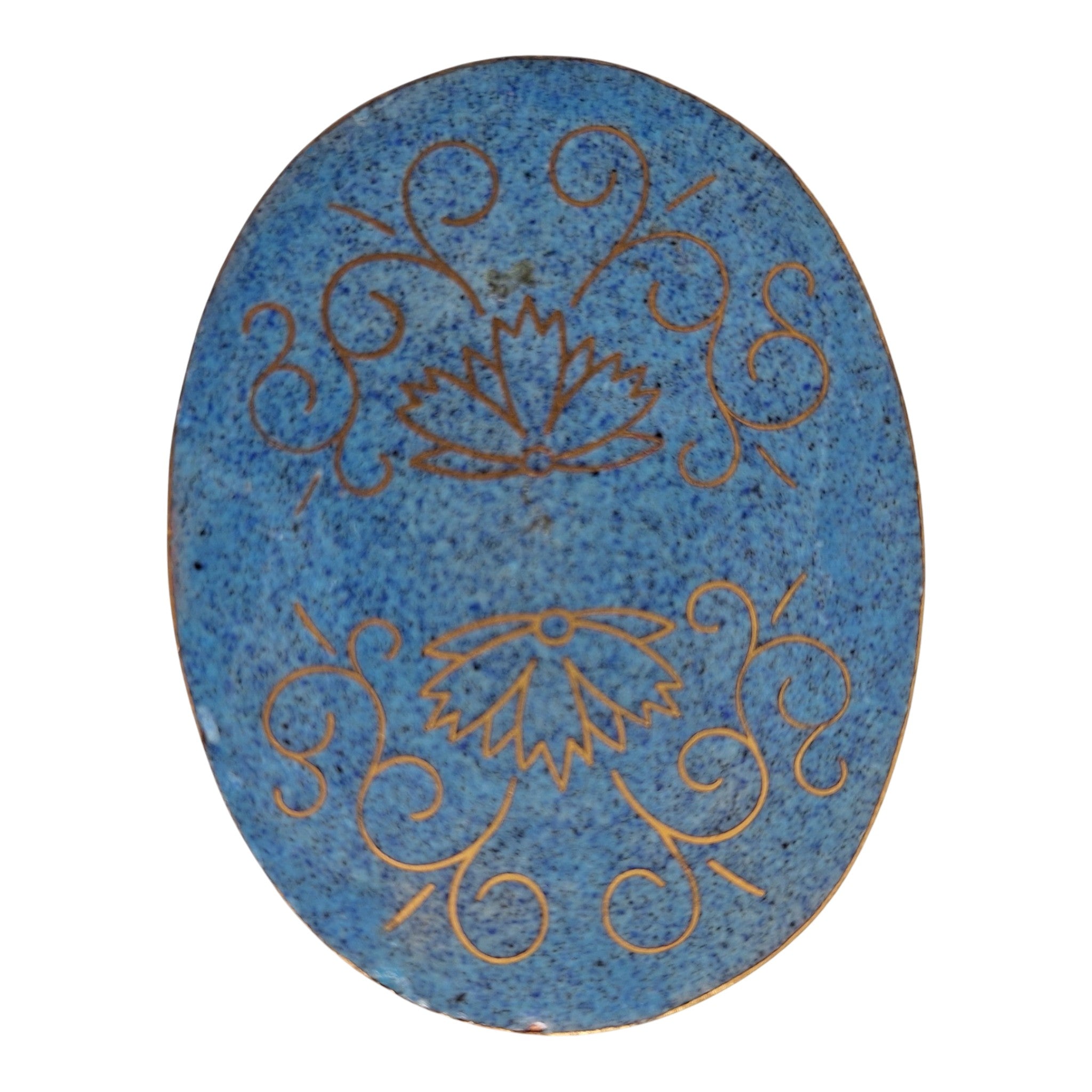 Ovales Cloisonné-Kästchen mit Phönixmotiv