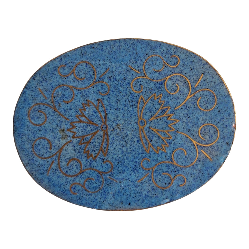 Ovales Cloisonné-Kästchen mit Phönixmotiv