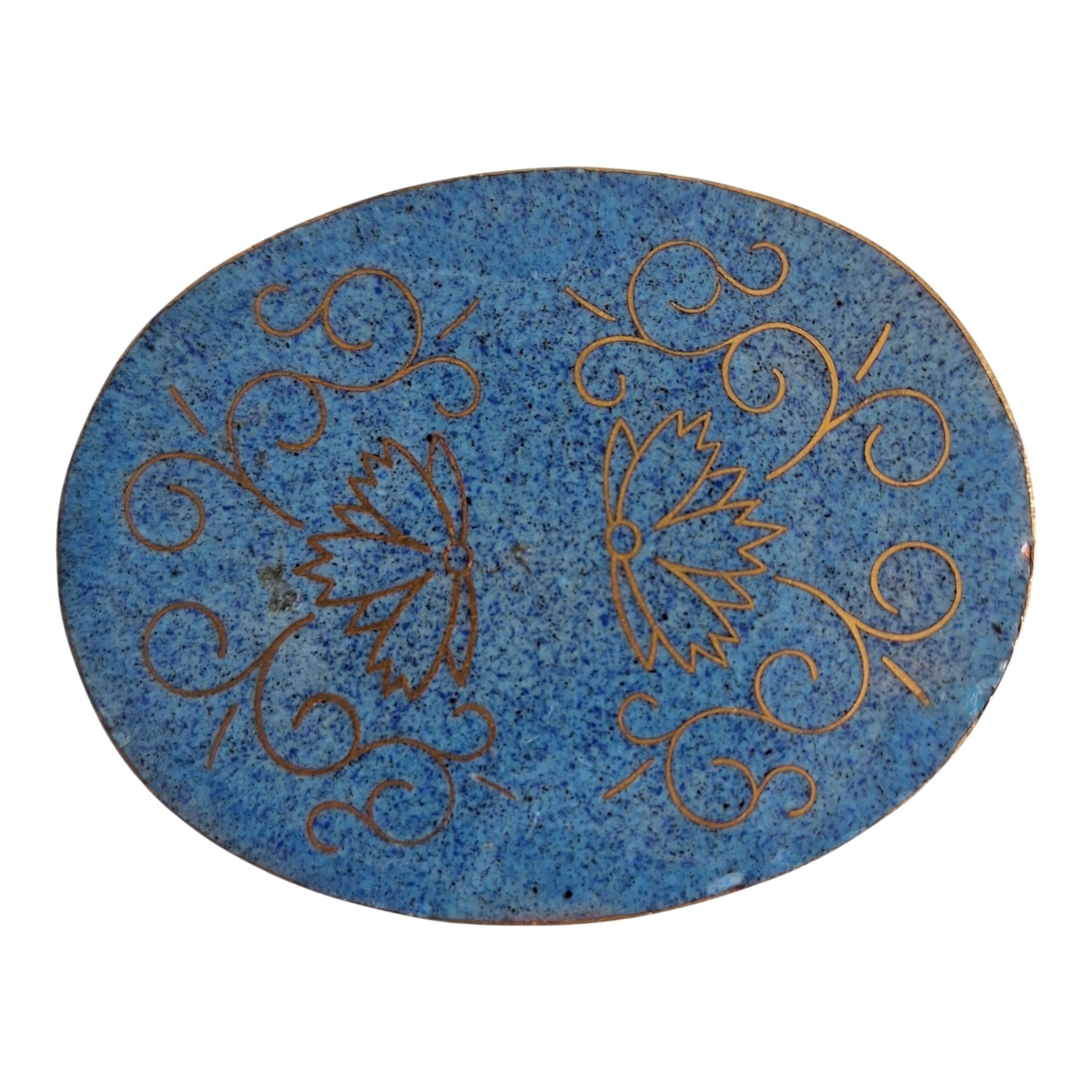 Ovales Cloisonné-Kästchen mit Phönixmotiv