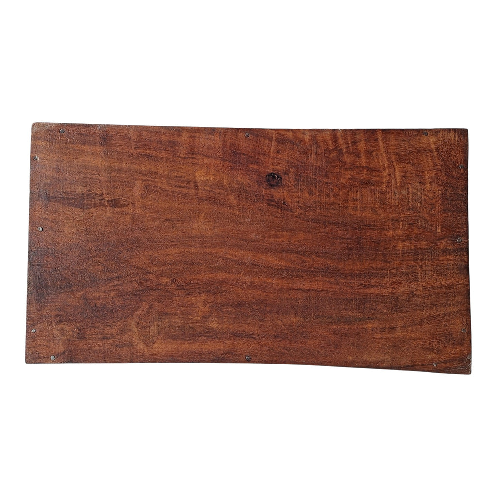 Handgeschnitzte Schmuckschatulle aus Holz Indien mit Blumenmuster