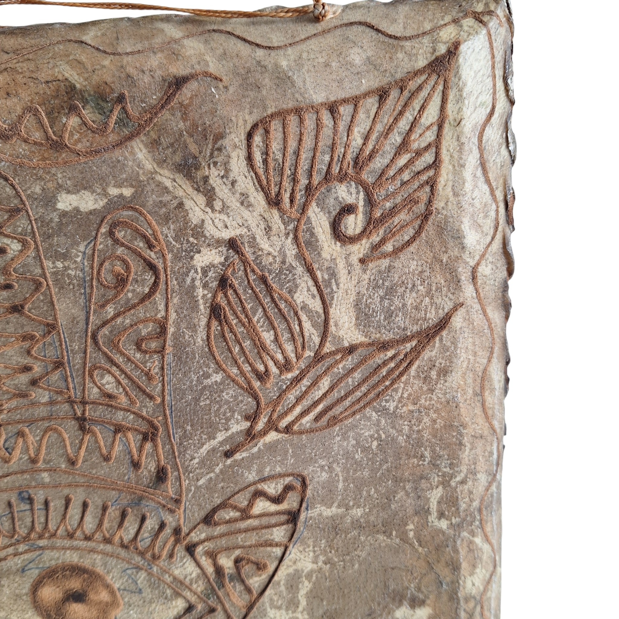 Moroccan Daff Drum with Henna and Berber Symbols