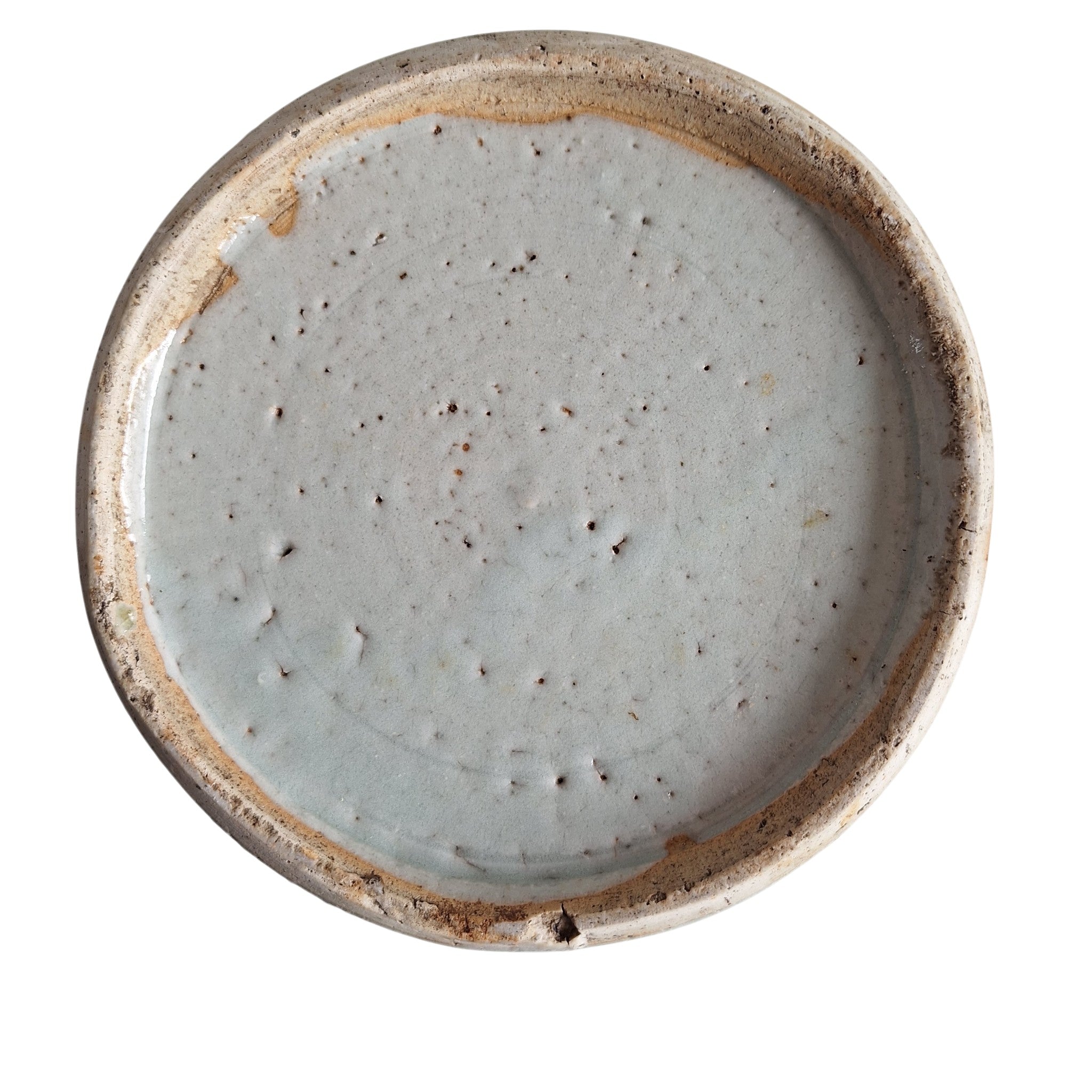 Antieke Chinese Blauw-Witte Gemberpot met Rivierlandschap