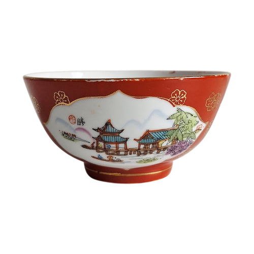Set aus 6 chinesischen Café-au-Lait-Schalen – Batavia-Porzellan, Qianlong-Periode
