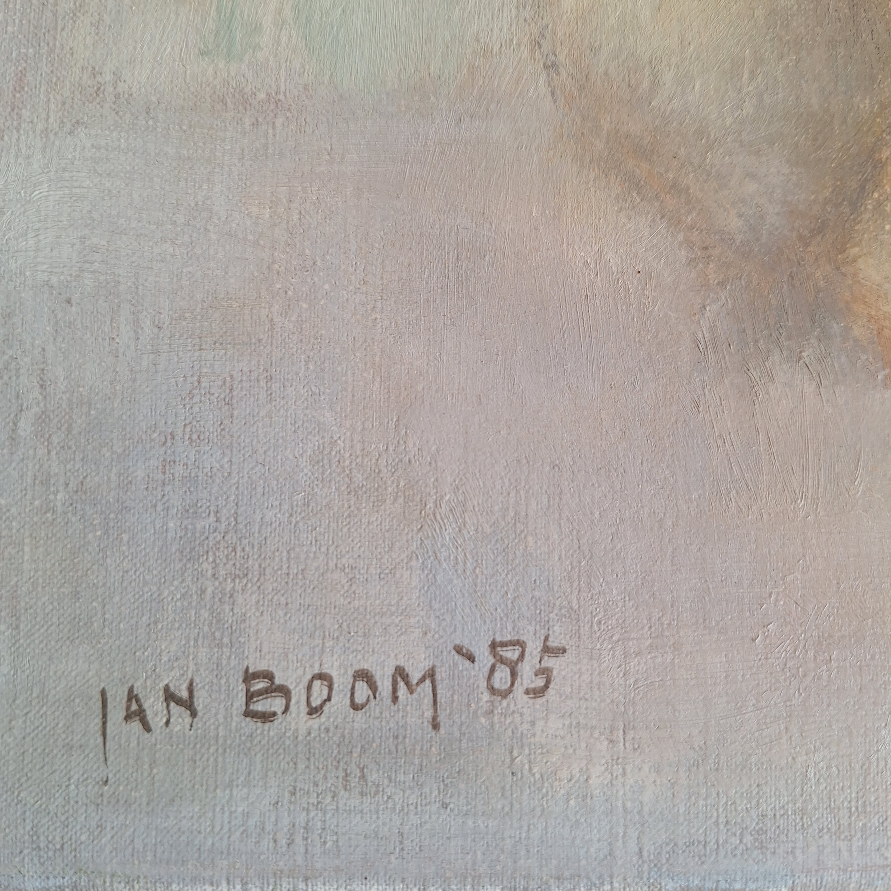 Stilleven met Kruik - Jan Boom 1985 - Olieverf op Doek - 30 x 40 cm