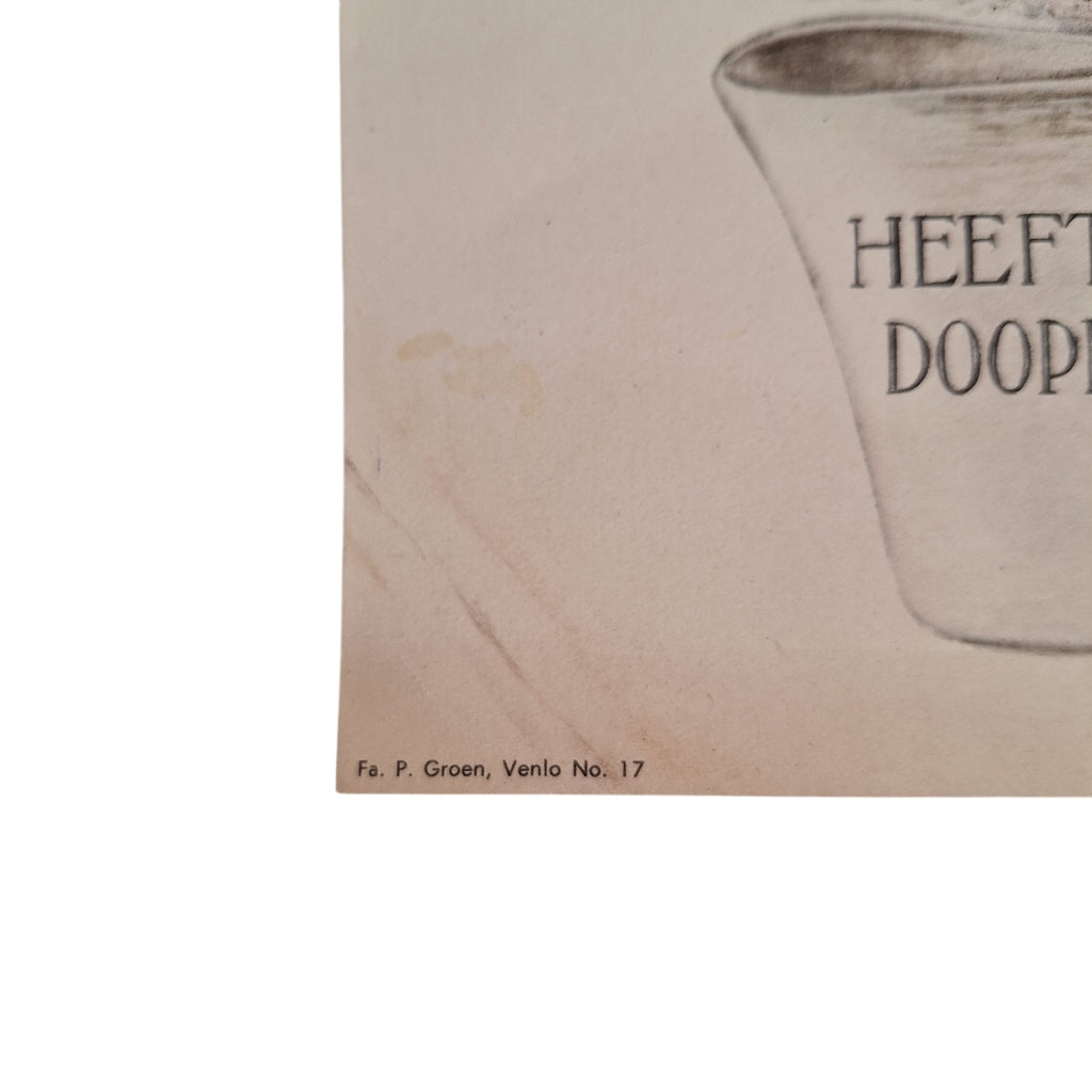 Herdenkingsprent Doopbelofte 1959 - Dom Jacques van der Meij - 37,5 x 23,3 cm