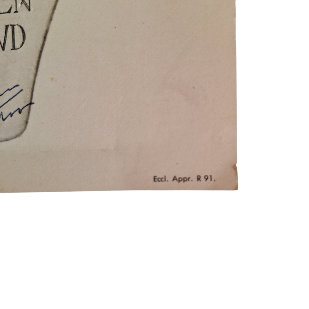 Herdenkingsprent Doopbelofte 1959 - Dom Jacques van der Meij - 37,5 x 23,3 cm