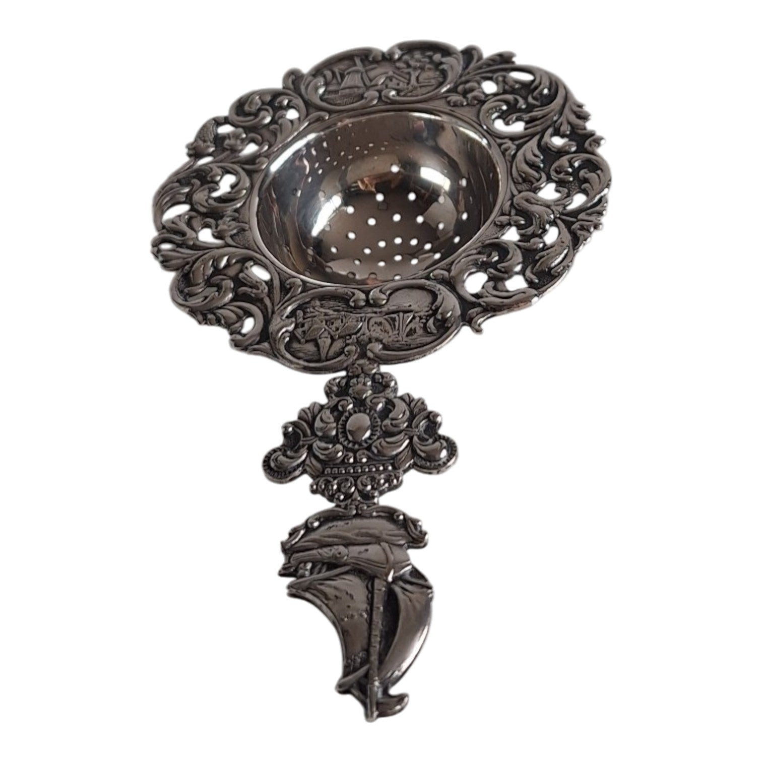 Verzilverd theezeefje - Hooijkaas voor Douwe Egberts - Botenserie