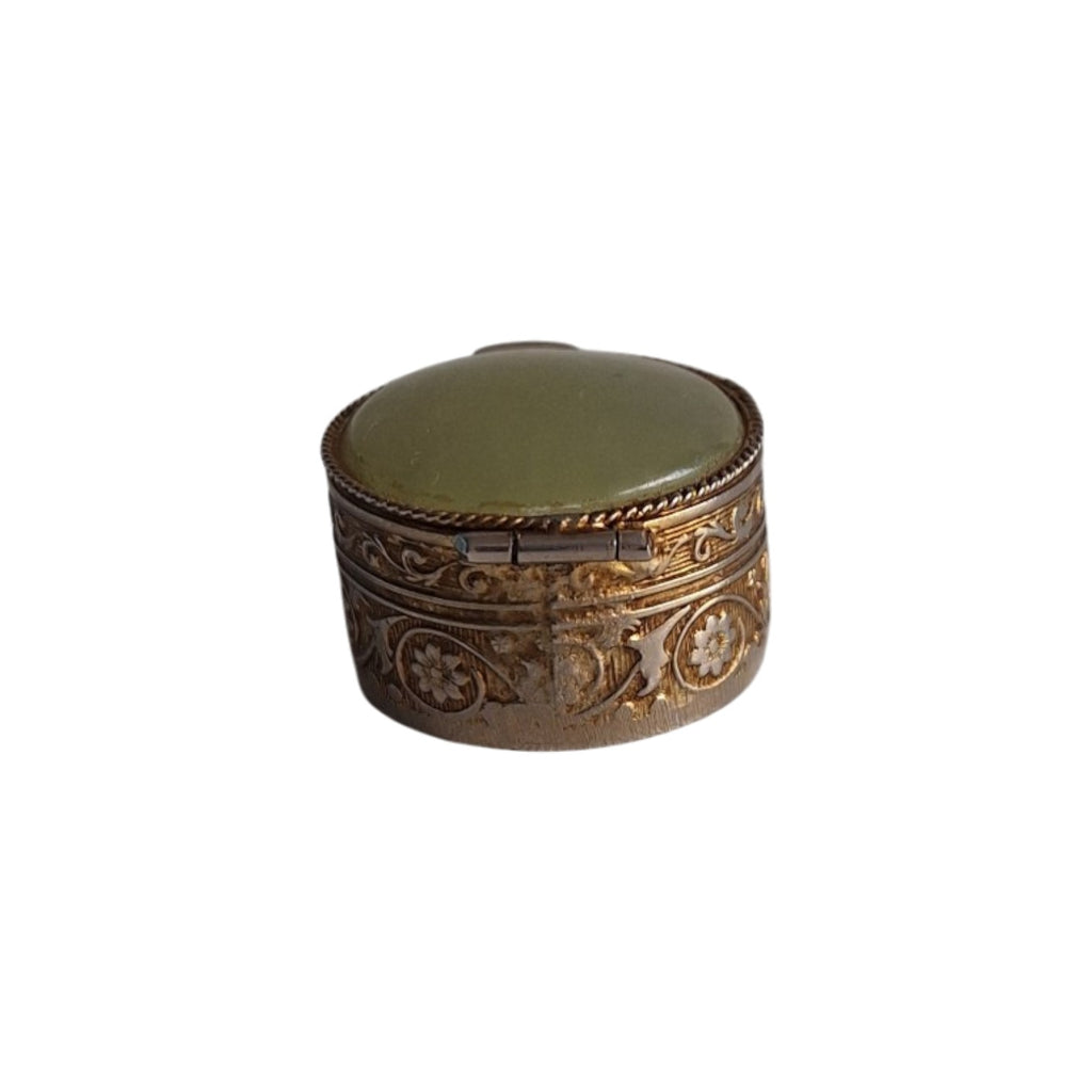 Pillen- of ringendoosje - Agaatsteen - Rond - Ø 2,8 cm - 23 gr