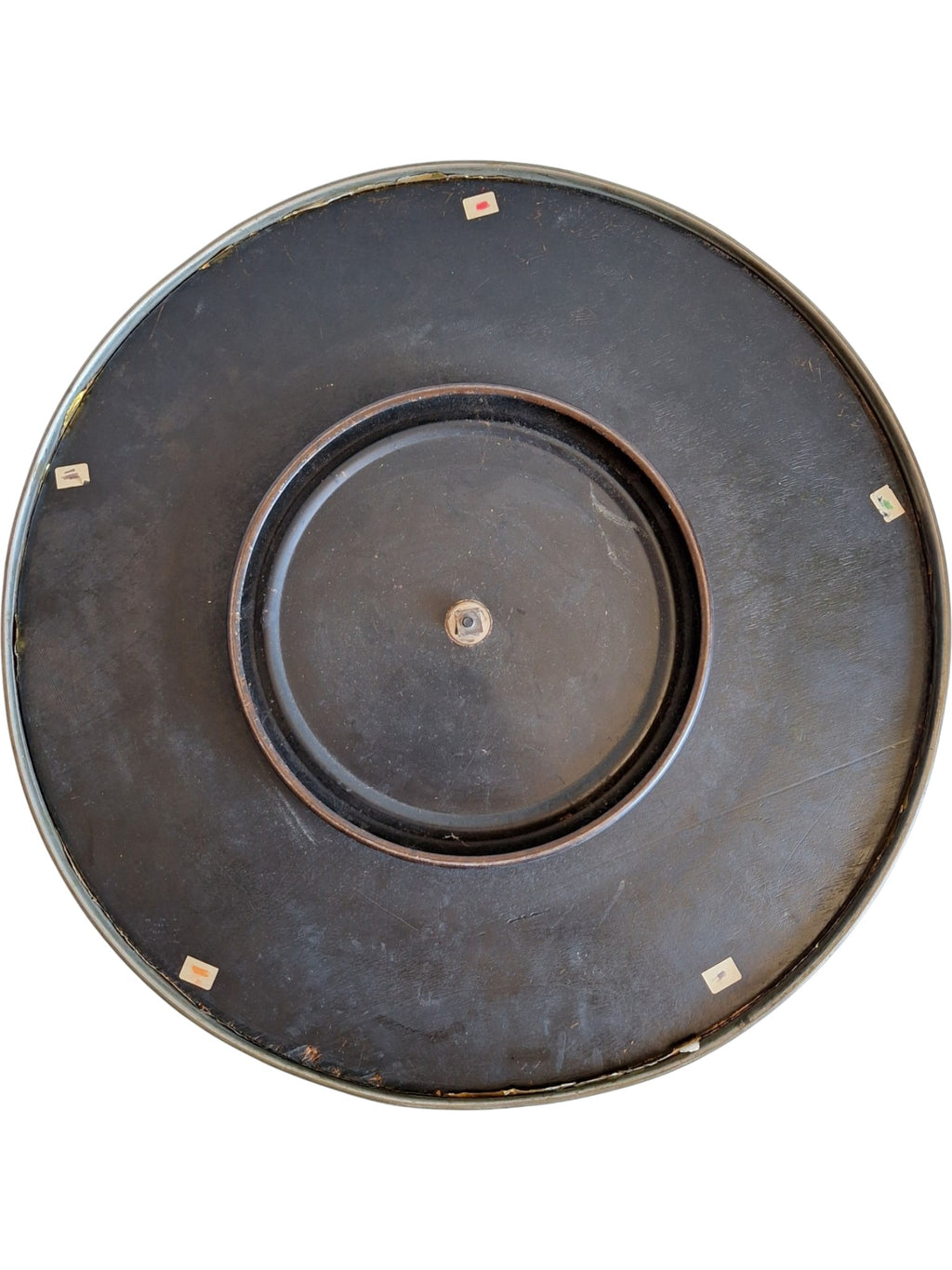 Art Deco Draaitableau - Lazy Susan met kant en glazen blad - Ø 47 cm