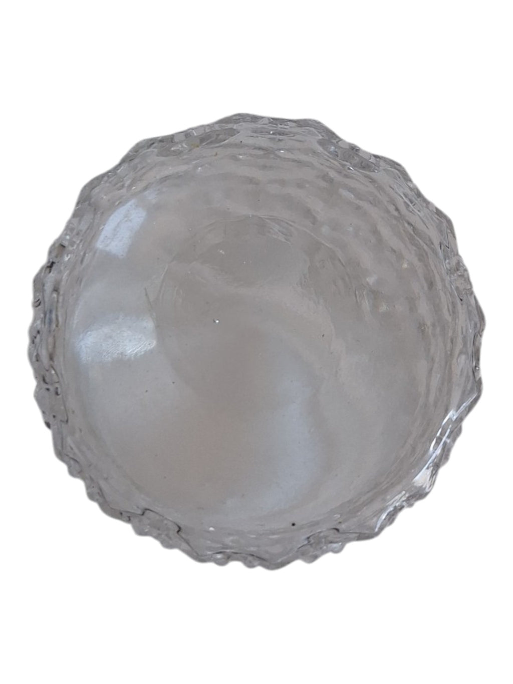 Art Deco zoutstrooier - geslepen glas met verzilverde dop - h 12,5 cm