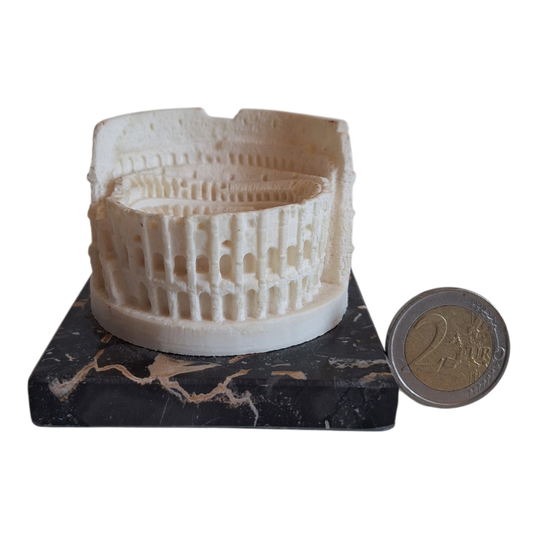 Colosseum Miniatuur - Souvenir op Zwart Marmeren Sokkel
