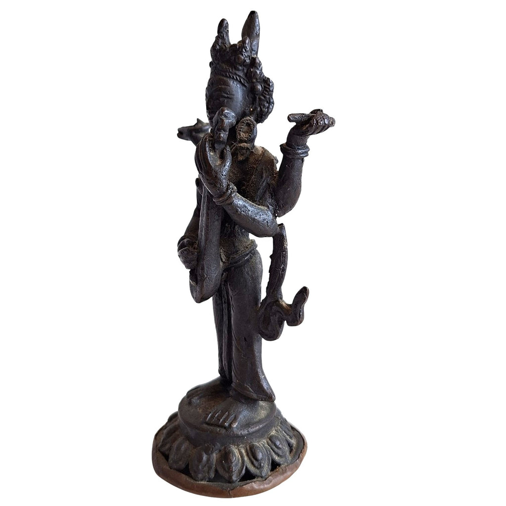 Saraswati Beeld Brons - Hindoeïstische Godin van Kennis en Muziek