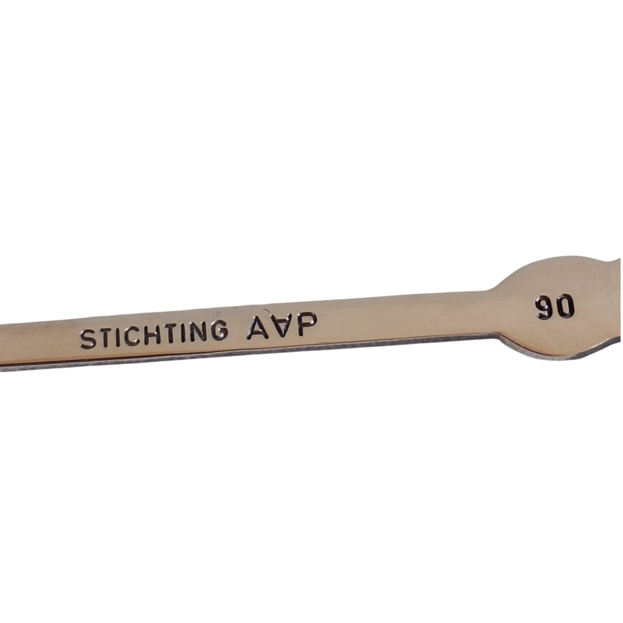 Stichting AAP verzilverd lepeltje - 90 - in houder