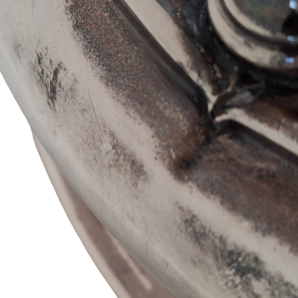 Silver-Plated Chinese Box with Porcelain Embellishment