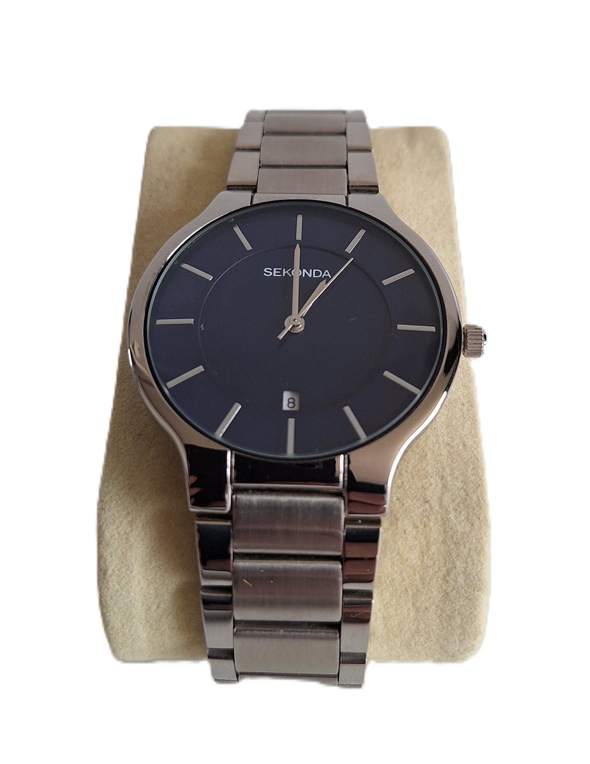 Sekonda herenhorloge - blauw wijzerplaat met datumaanduiding, 39mm