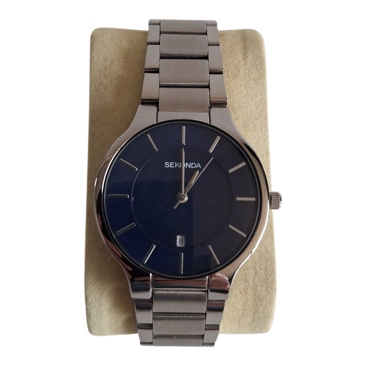 Sekonda herenhorloge - blauw wijzerplaat met datumaanduiding, 39mm