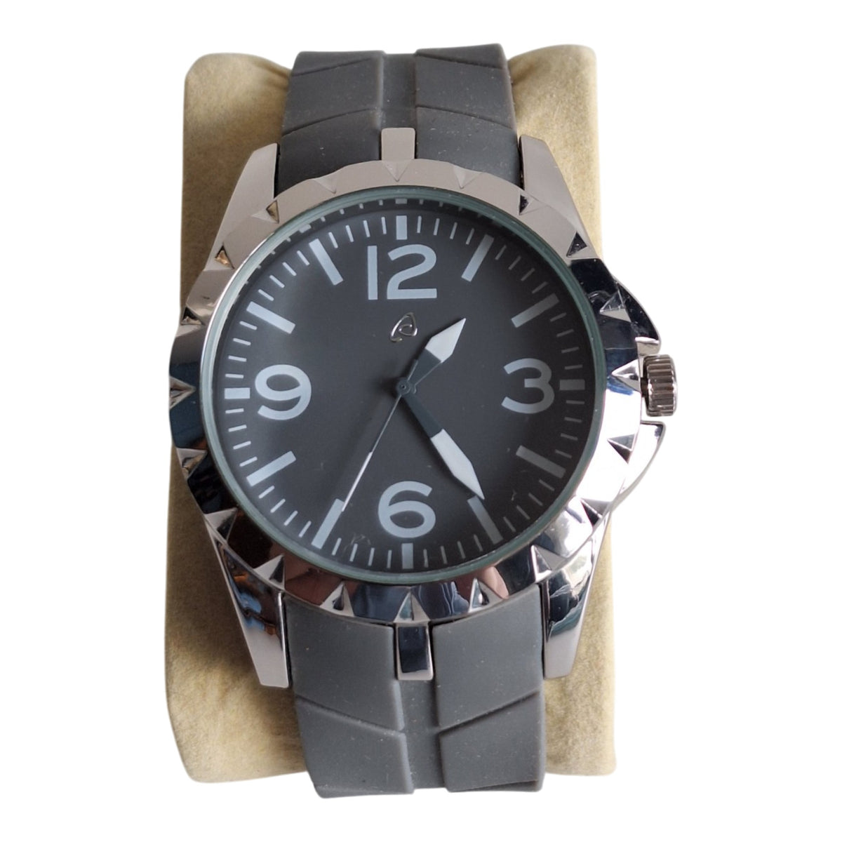 OWIM Auriol herenhorloge - donkere wijzerplaat met rubberen band, 44mm