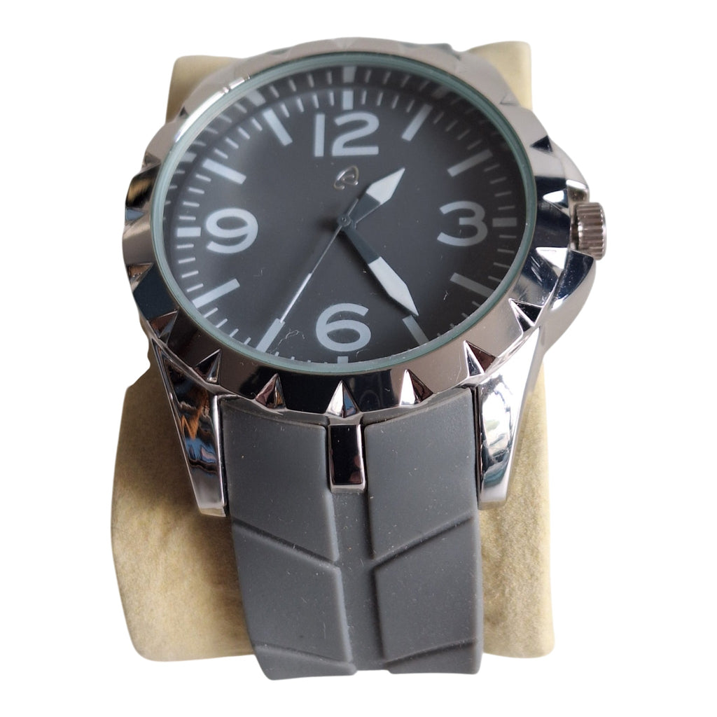 OWIM Auriol herenhorloge - donkere wijzerplaat met rubberen band, 44mm