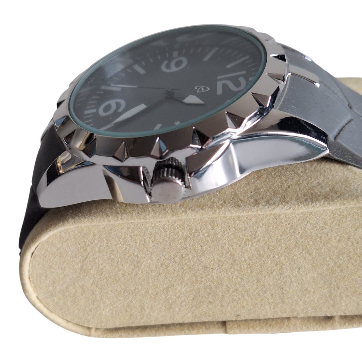 OWIM Auriol herenhorloge - donkere wijzerplaat met rubberen band, 44mm