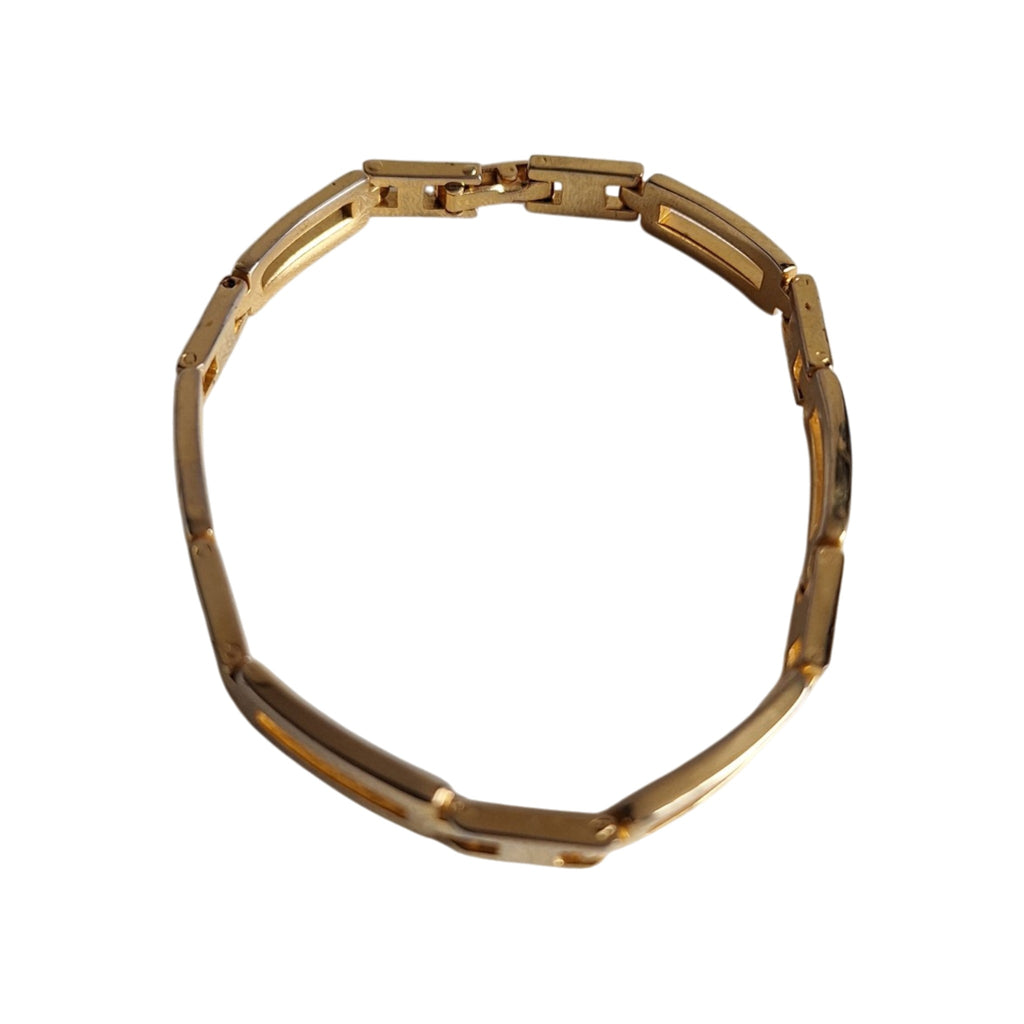 Vergoldetes Darmart Damenarmband – Elegant & Zeitlos, 18 cm