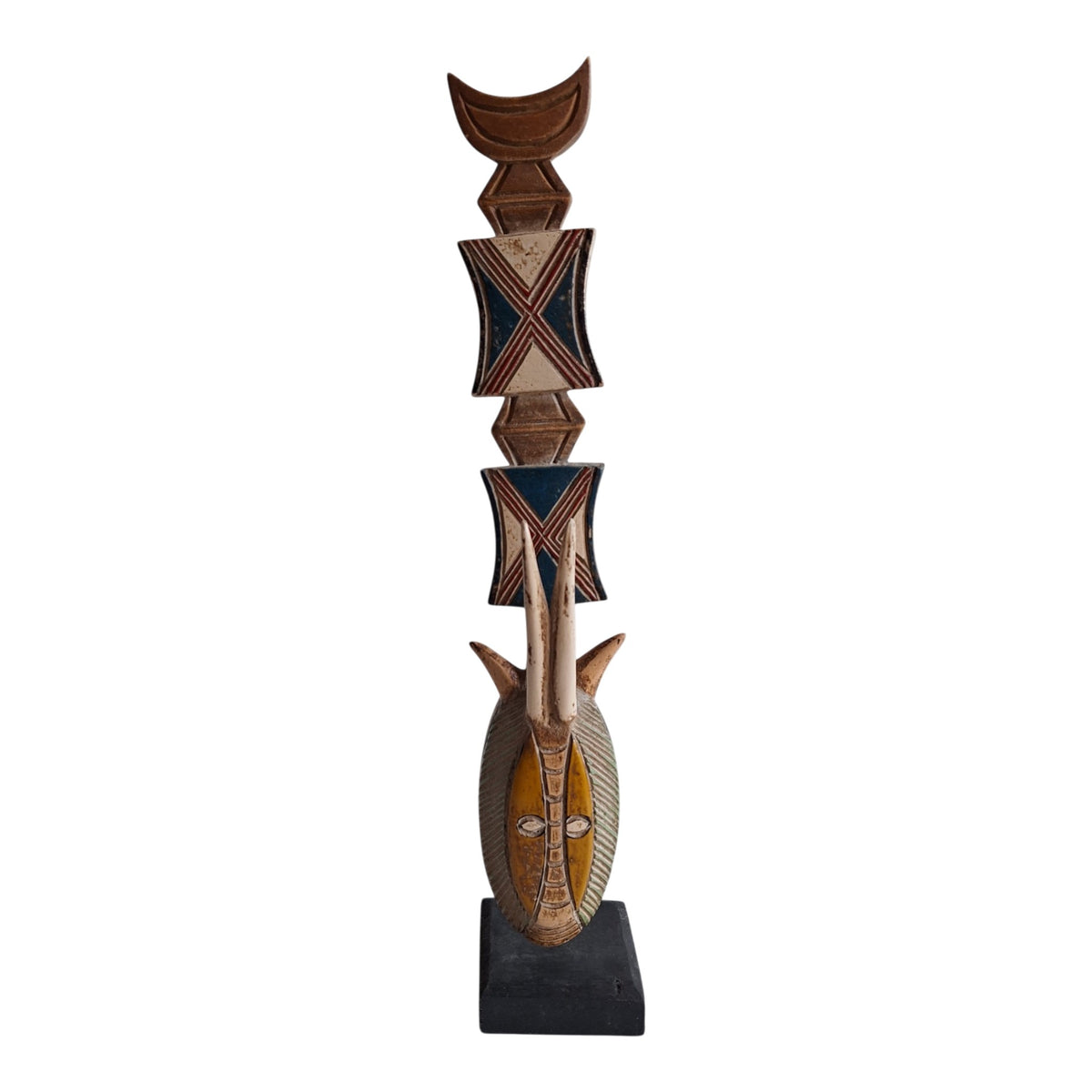 Houten Bwa-plankmasker op voet - Nwantantay-stijl
