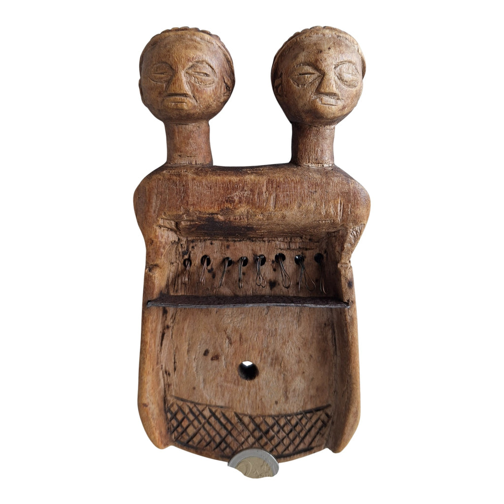 Houten Dogon-sanza met twee hoofden - zonder toetsen