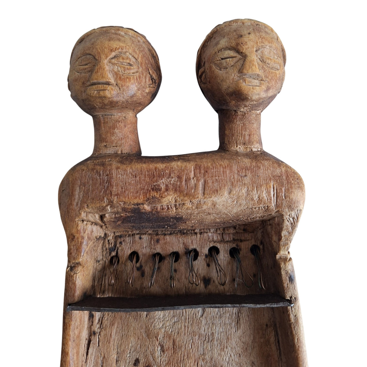 Houten Dogon-sanza met twee hoofden - zonder toetsen