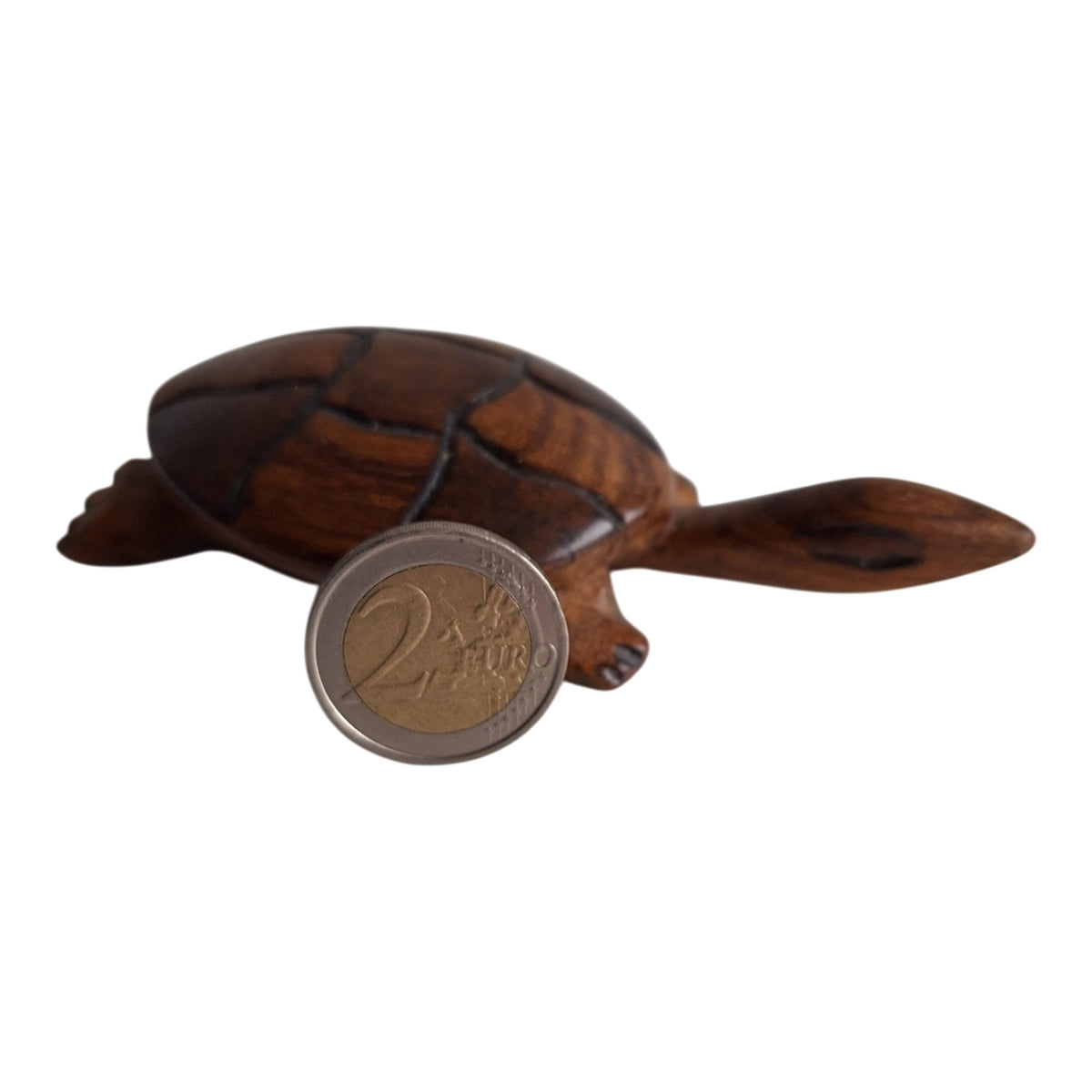 Handgesneden houten schildpad - Afrikaans dierbeeldje
