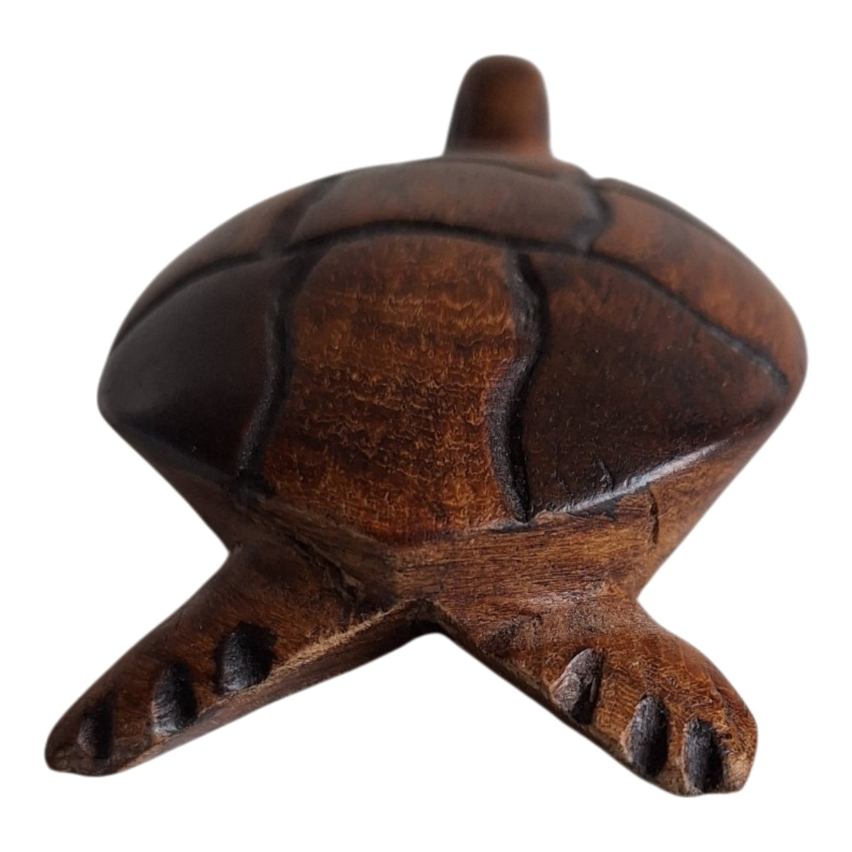 Handgesneden houten schildpad - Afrikaans dierbeeldje
