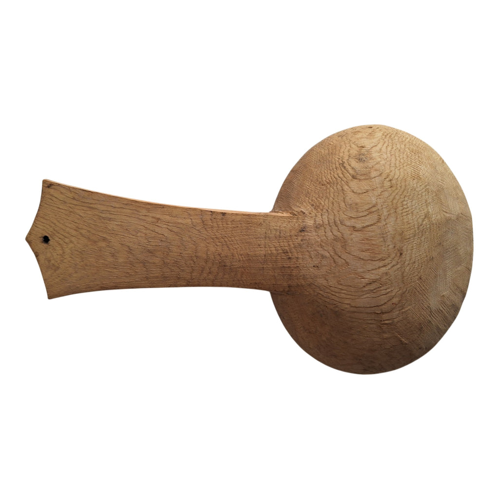 Houten opscheplepel - geometrisch versierd handvat