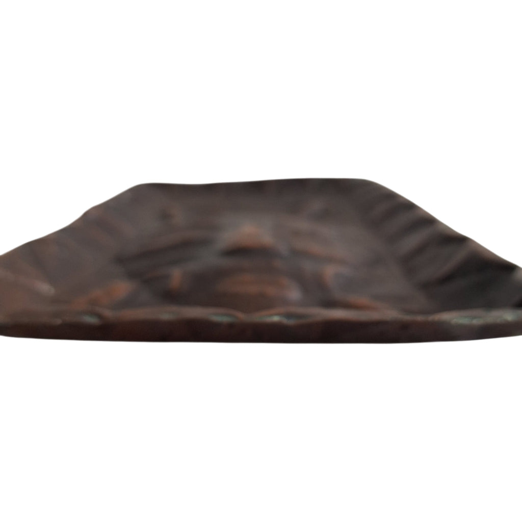Koperkleurige Afrikaanse wandplaat - gestileerd masker